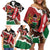Kenya Grunge Family Matching Off Shoulder Short Dress and Hawaiian Shirt Mix Animal Skin Pattern - Wonder Print Shop