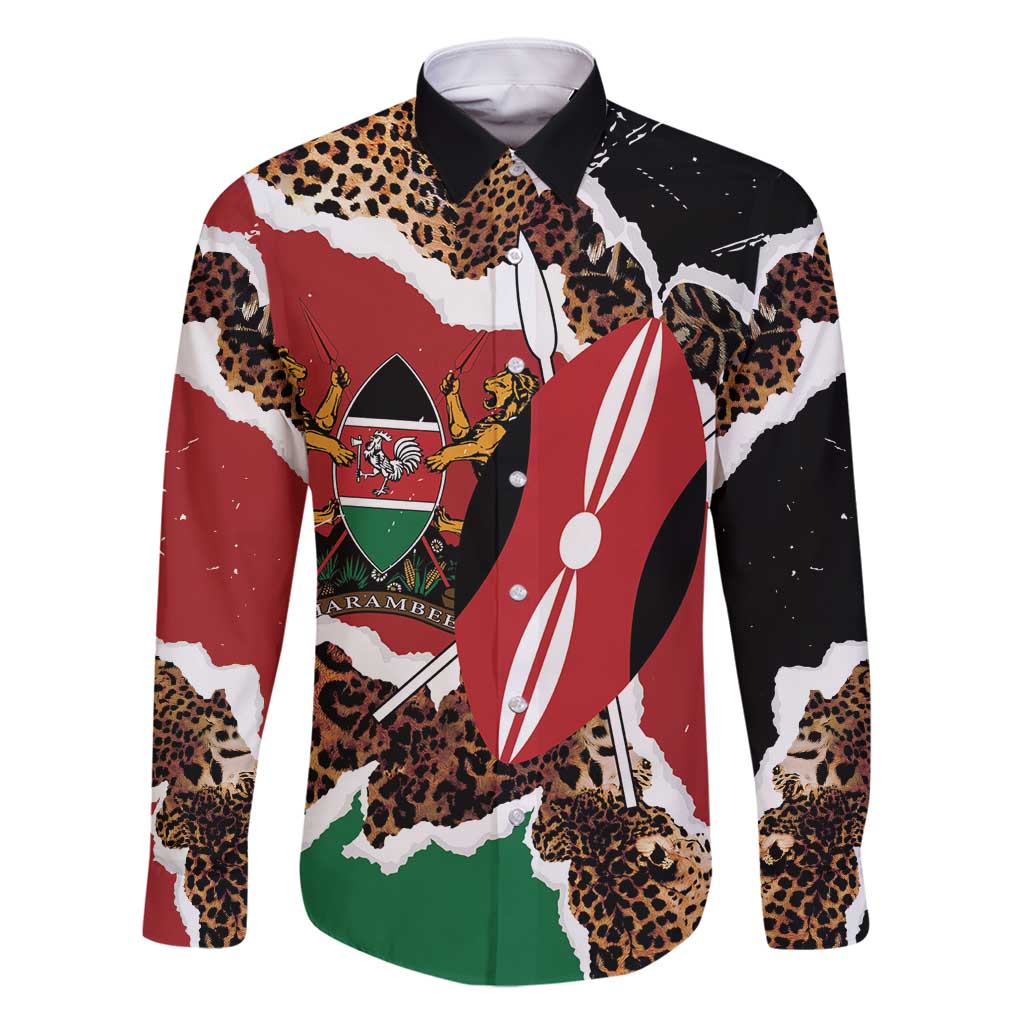 Kenya Grunge Family Matching Off Shoulder Short Dress and Hawaiian Shirt Mix Animal Skin Pattern - Wonder Print Shop