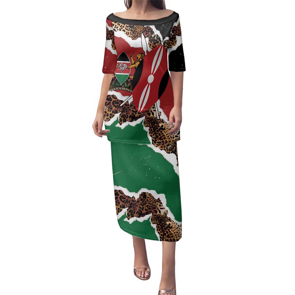 Kenya Grunge Family Matching Puletasi and Hawaiian Shirt Mix Animal Skin Pattern - Wonder Print Shop