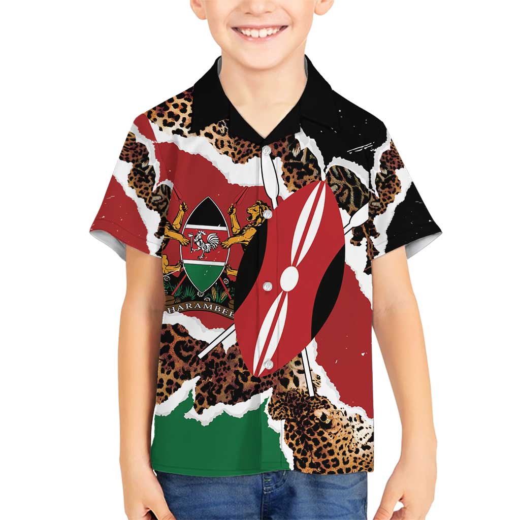 Kenya Grunge Family Matching Tank Maxi Dress and Hawaiian Shirt Mix Animal Skin Pattern - Wonder Print Shop