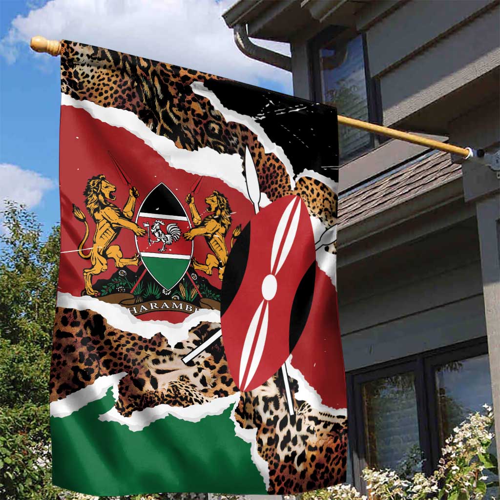 Kenya Grunge Garden Flag Mix Animal Skin Pattern - Wonder Print Shop