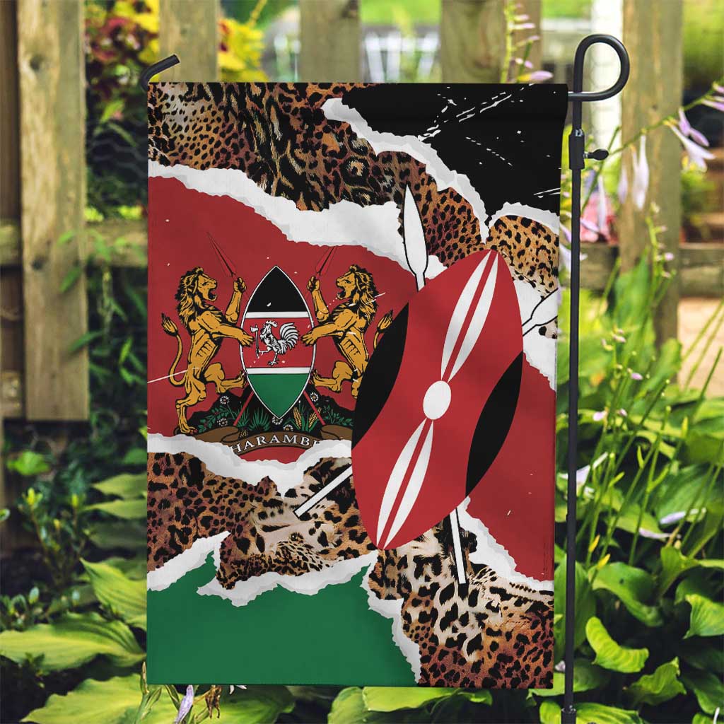 Kenya Grunge Garden Flag Mix Animal Skin Pattern - Wonder Print Shop