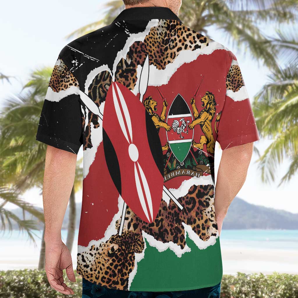 Kenya Grunge Hawaiian Shirt Mix Animal Skin Pattern - Wonder Print Shop
