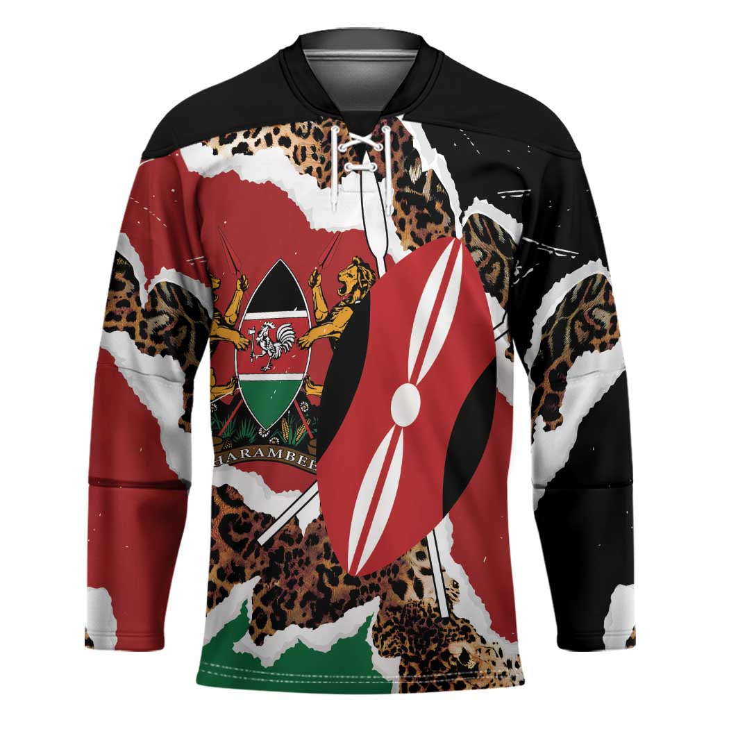 Kenya Grunge Hockey Jersey Mix Animal Skin Pattern - Wonder Print Shop