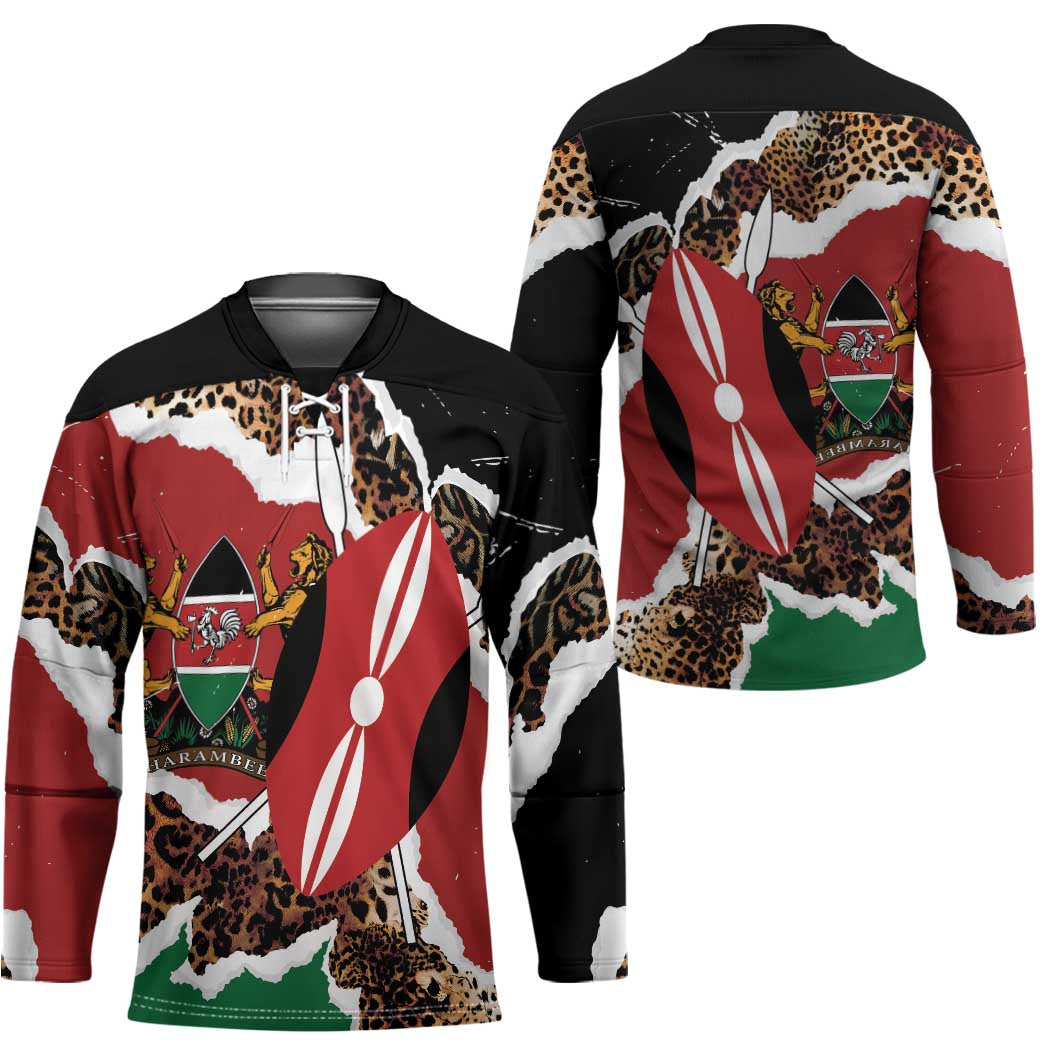 Kenya Grunge Hockey Jersey Mix Animal Skin Pattern - Wonder Print Shop