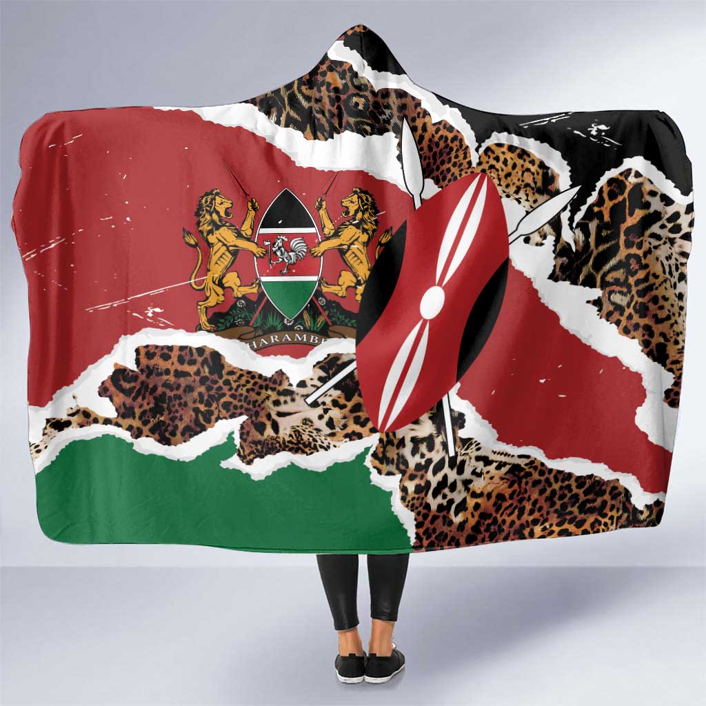 Kenya Grunge Hooded Blanket Mix Animal Skin Pattern - Wonder Print Shop
