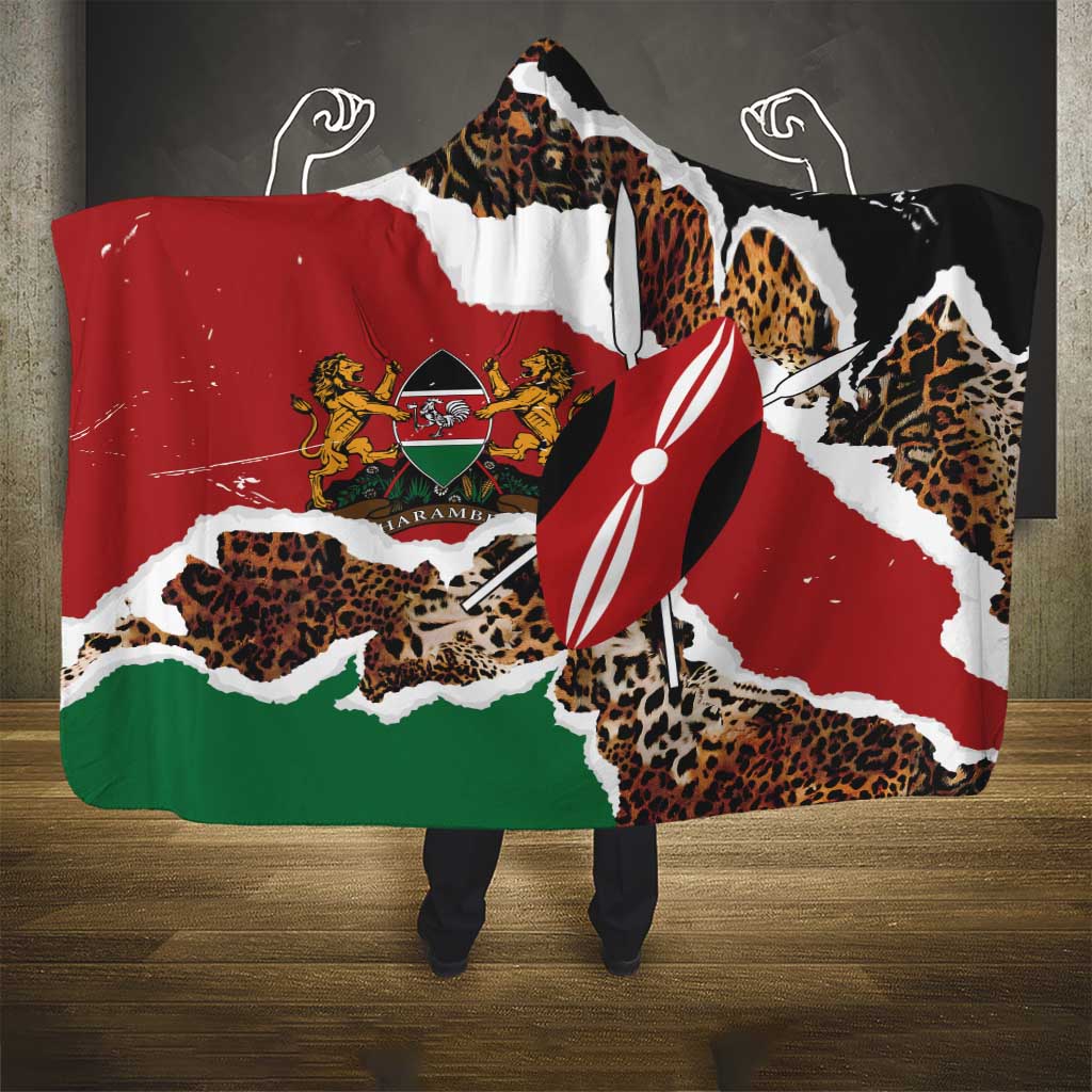 Kenya Grunge Hooded Blanket Mix Animal Skin Pattern - Wonder Print Shop