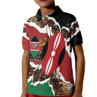 Kenya Grunge Kid Polo Shirt Mix Animal Skin Pattern - Wonder Print Shop