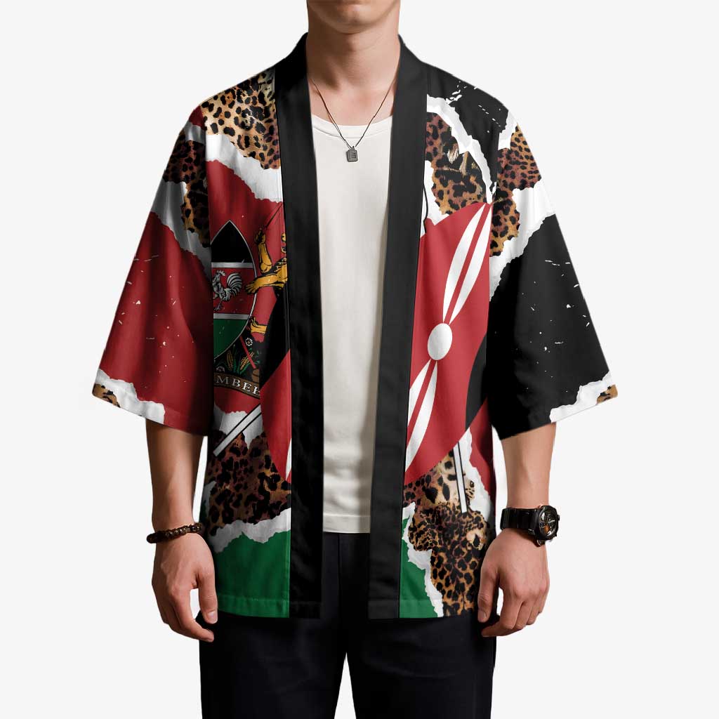 Kenya Grunge Kimono Mix Animal Skin Pattern - Wonder Print Shop