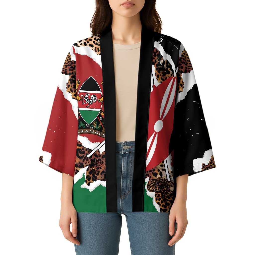 Kenya Grunge Kimono Mix Animal Skin Pattern - Wonder Print Shop