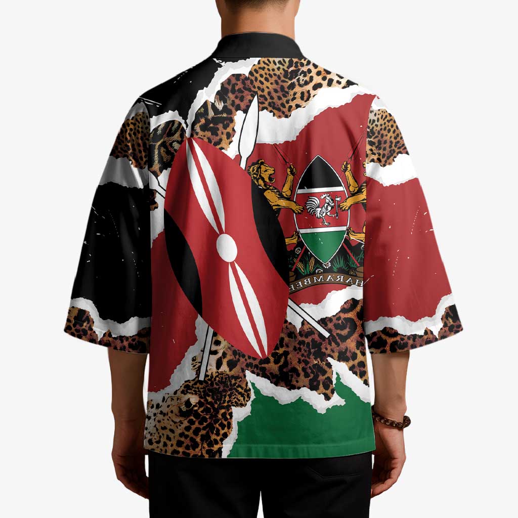 Kenya Grunge Kimono Mix Animal Skin Pattern - Wonder Print Shop