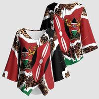 Kenya Grunge Kimono Sleeve Blouse Mix Animal Skin Pattern - Wonder Print Shop