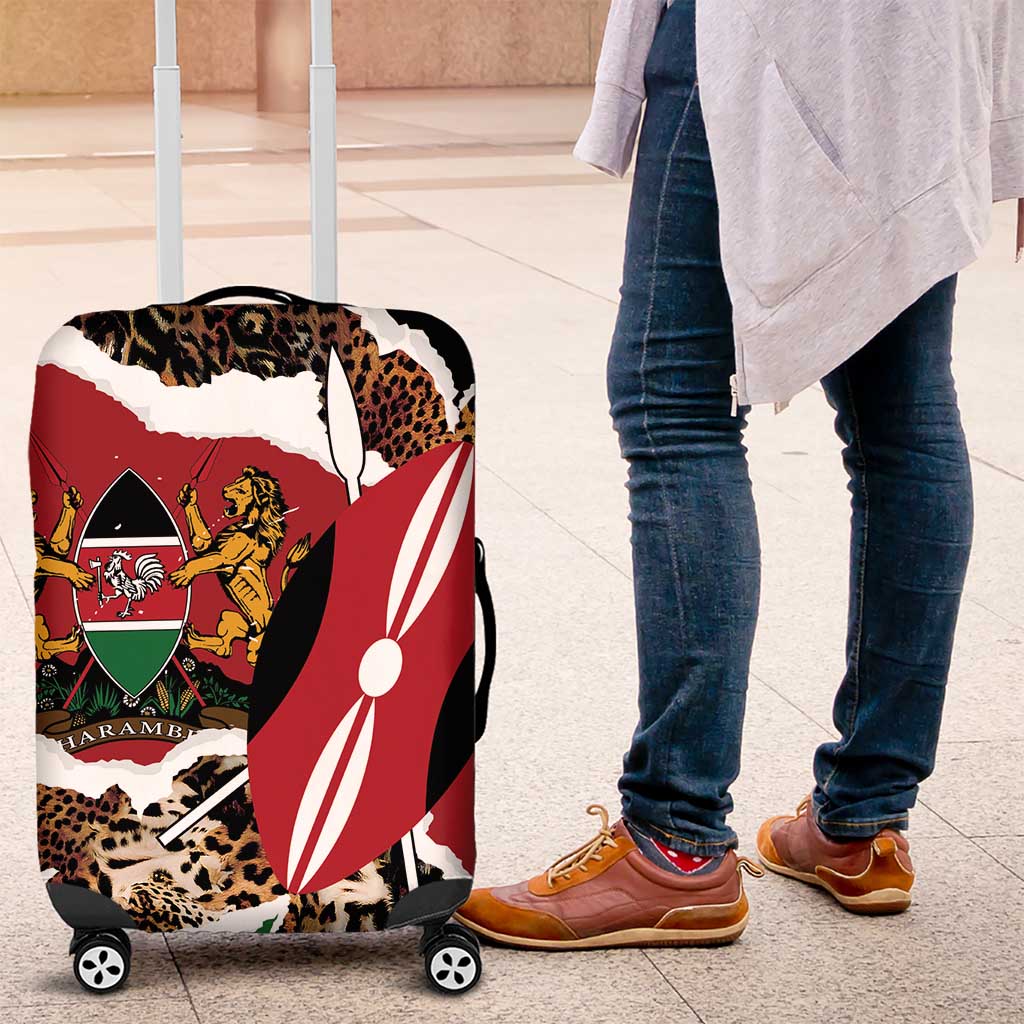 Kenya Grunge Luggage Cover Mix Animal Skin Pattern - Wonder Print Shop