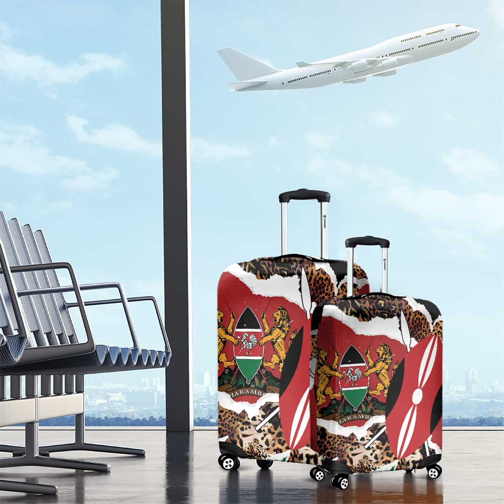 Kenya Grunge Luggage Cover Mix Animal Skin Pattern - Wonder Print Shop
