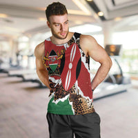 Kenya Grunge Men Tank Top Mix Animal Skin Pattern - Wonder Print Shop