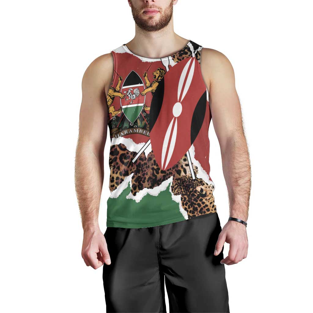 Kenya Grunge Men Tank Top Mix Animal Skin Pattern - Wonder Print Shop