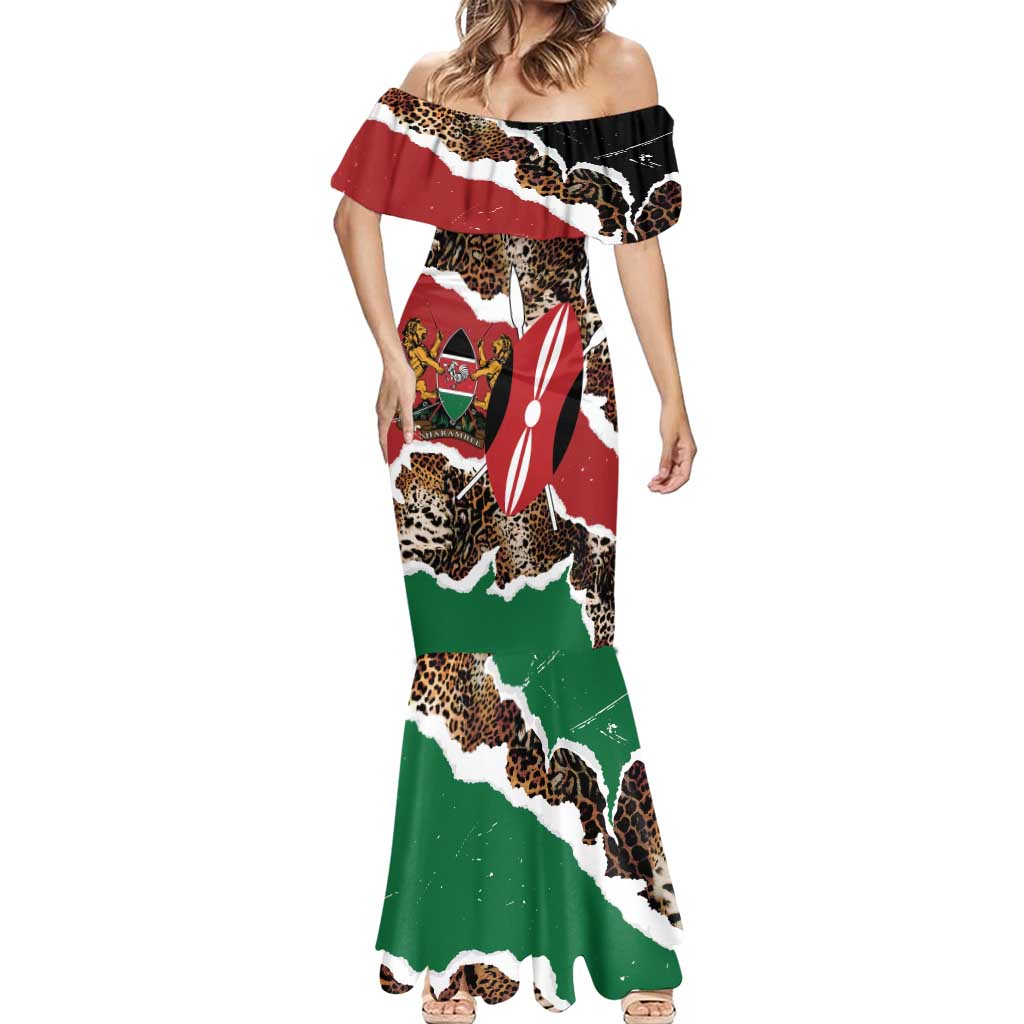 Kenya Grunge Mermaid Dress Mix Animal Skin Pattern - Wonder Print Shop