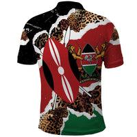 Kenya Grunge Polo Shirt Mix Animal Skin Pattern - Wonder Print Shop