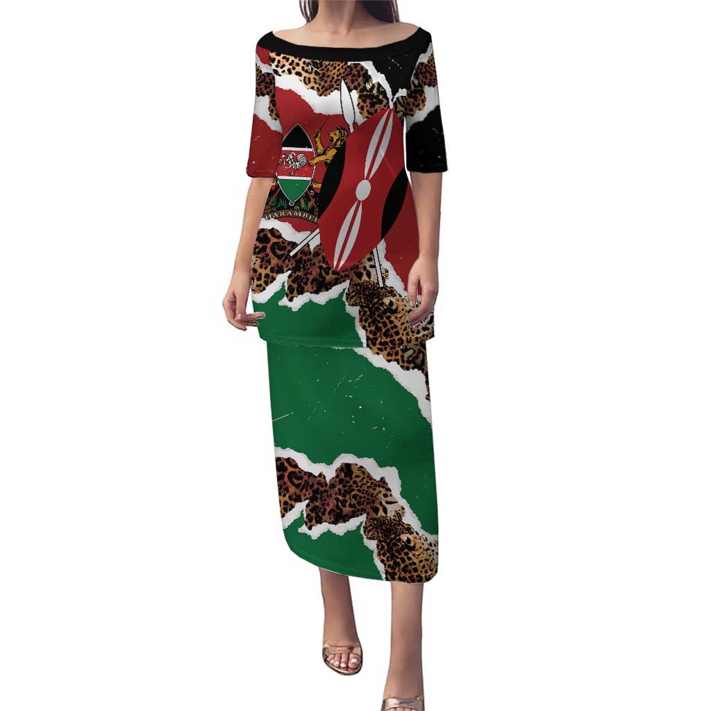 Kenya Grunge Puletasi Mix Animal Skin Pattern - Wonder Print Shop