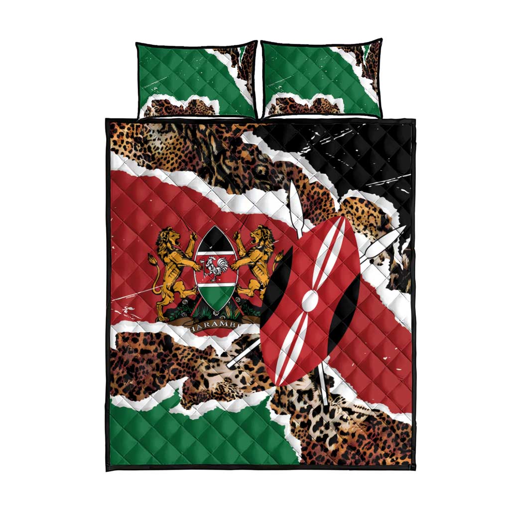 Kenya Grunge Quilt Bed Set Mix Animal Skin Pattern - Wonder Print Shop