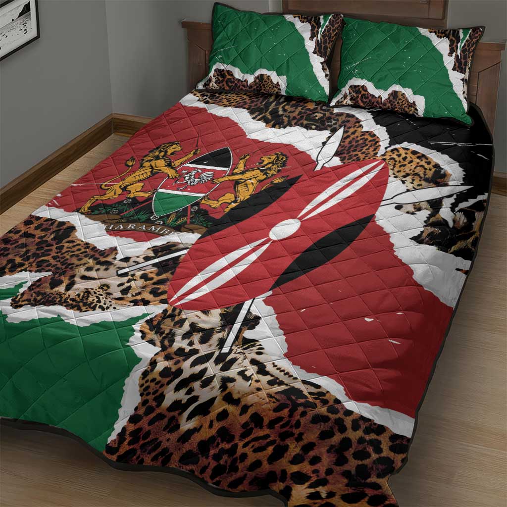 Kenya Grunge Quilt Bed Set Mix Animal Skin Pattern - Wonder Print Shop