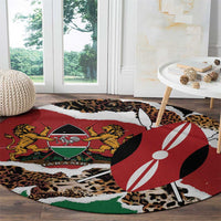 Kenya Grunge Round Carpet Mix Animal Skin Pattern - Wonder Print Shop