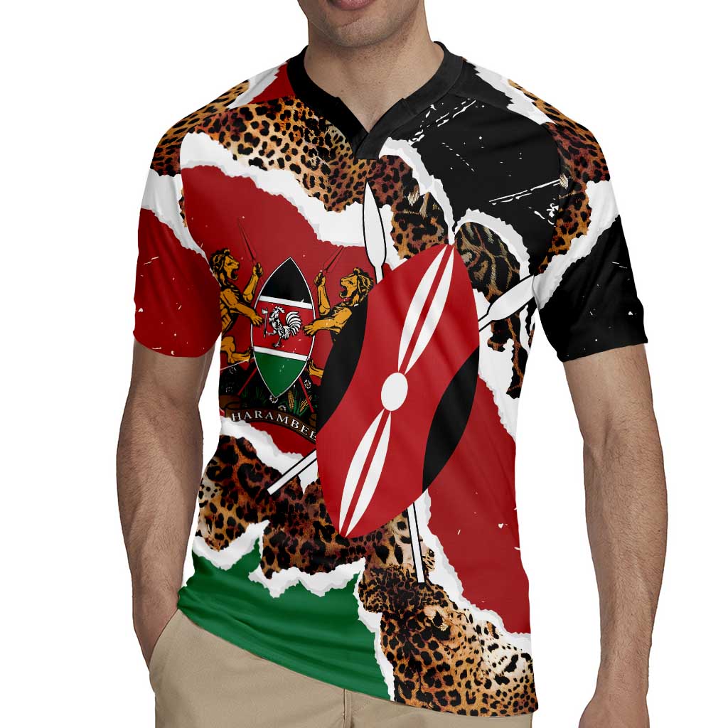 Kenya Grunge Rugby Jersey Mix Animal Skin Pattern - Wonder Print Shop