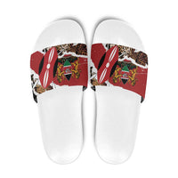 Kenya Grunge Slide Sandals Mix Animal Skin Pattern - Wonder Print Shop
