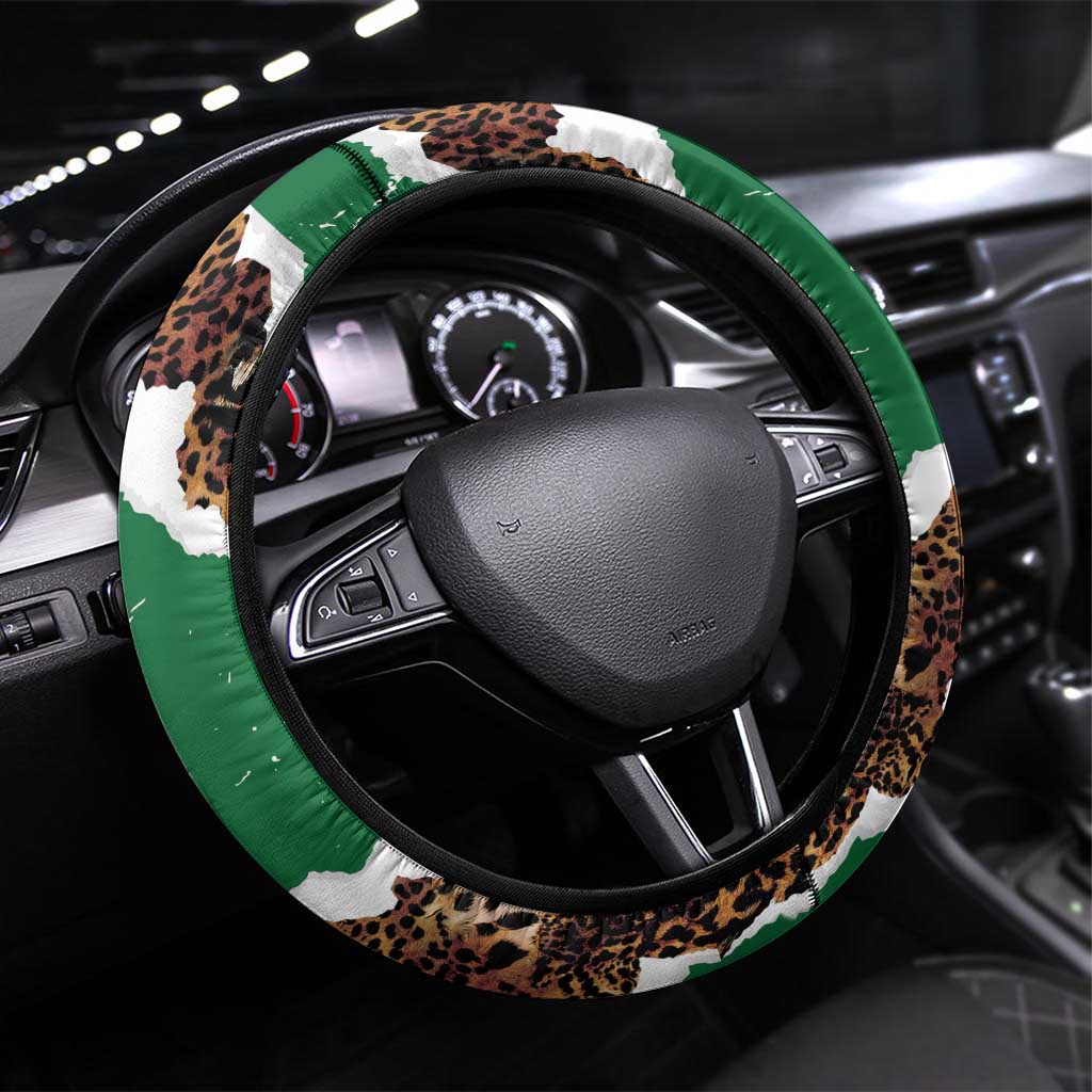 Kenya Grunge Steering Wheel Cover Mix Animal Skin Pattern - Wonder Print Shop