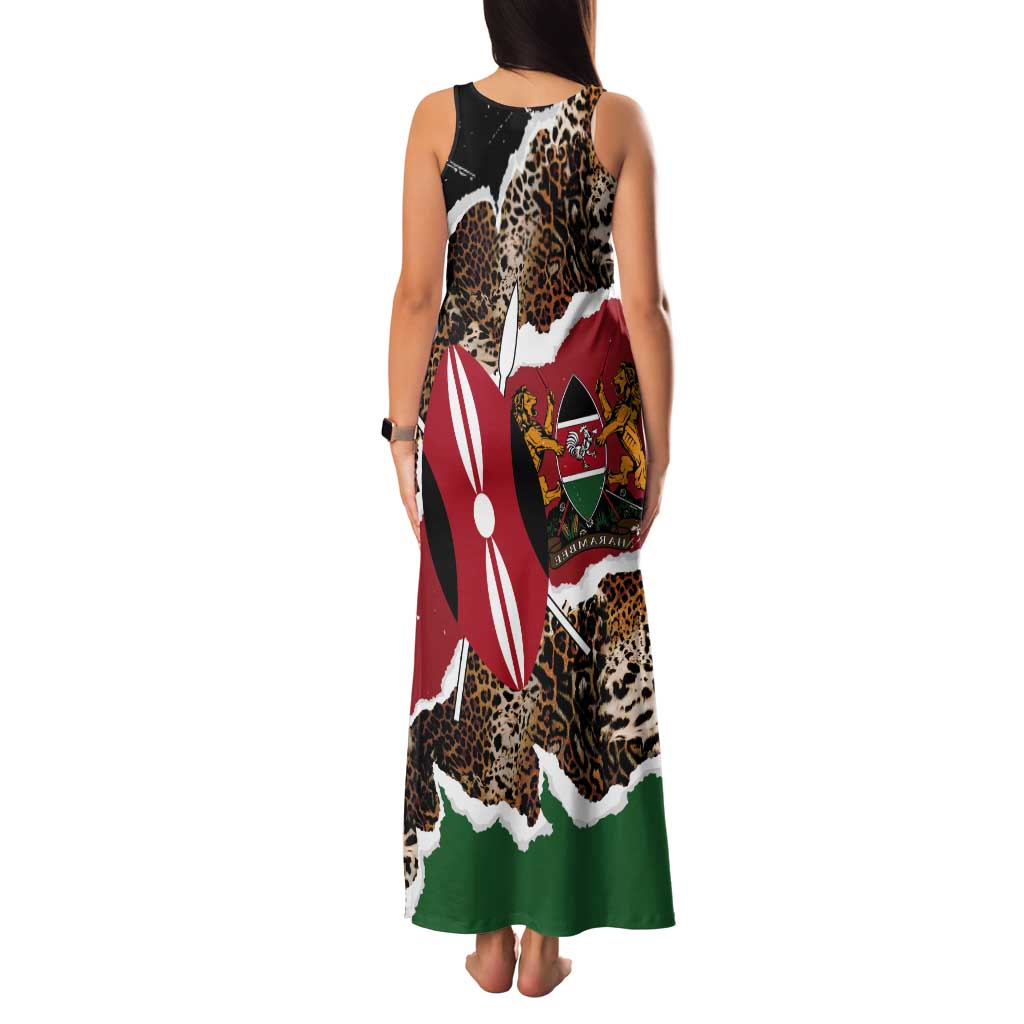 Kenya Grunge Tank Maxi Dress Mix Animal Skin Pattern - Wonder Print Shop