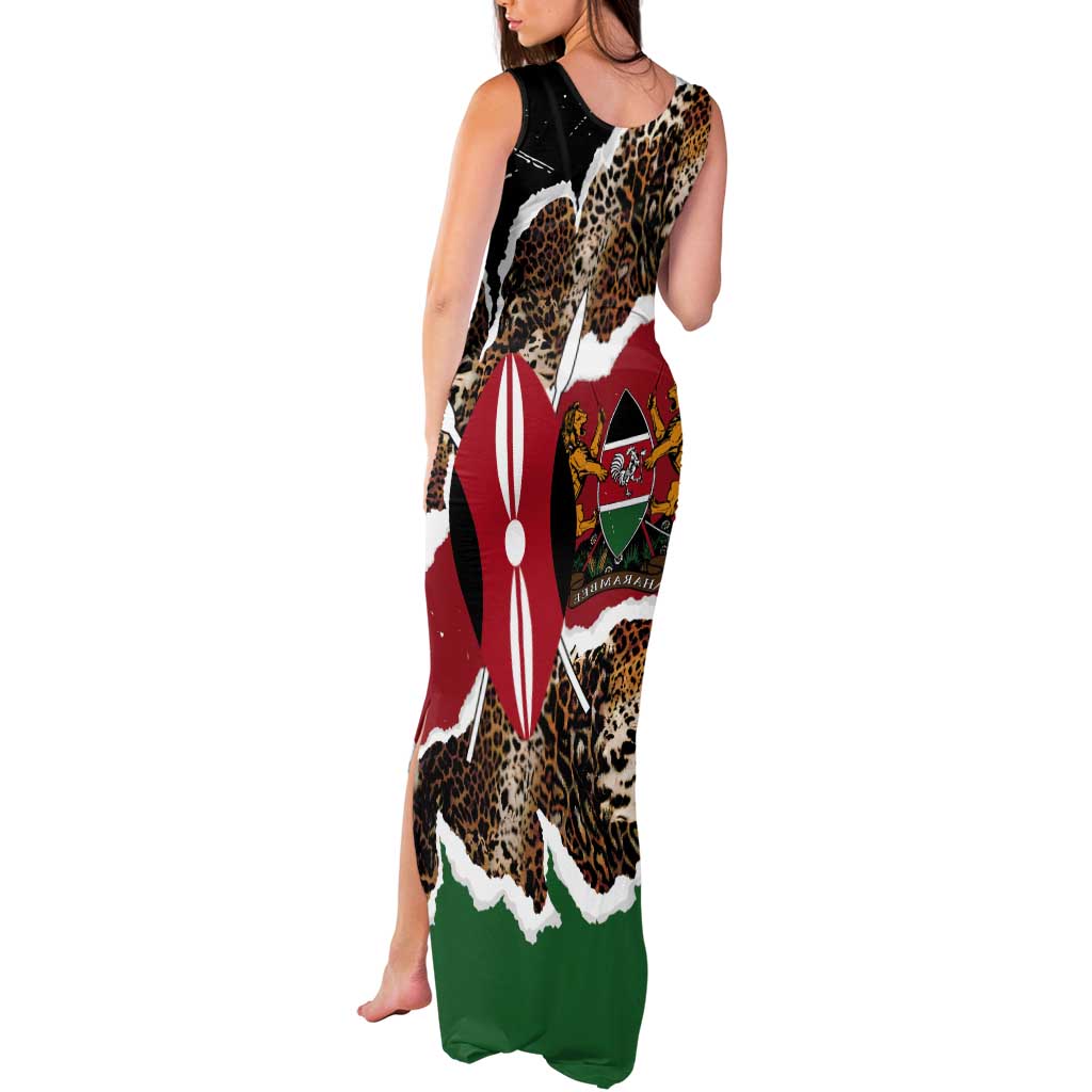 Kenya Grunge Tank Maxi Dress Mix Animal Skin Pattern - Wonder Print Shop