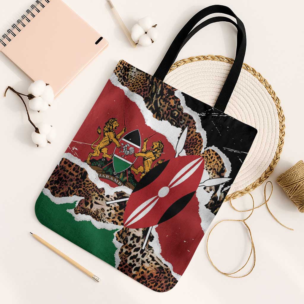 Kenya Grunge Tote Bag Mix Animal Skin Pattern - Wonder Print Shop