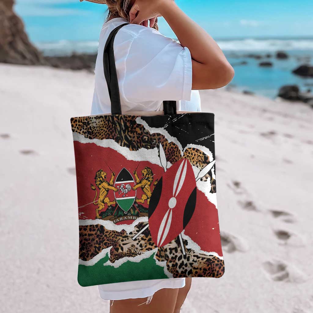 Kenya Grunge Tote Bag Mix Animal Skin Pattern - Wonder Print Shop