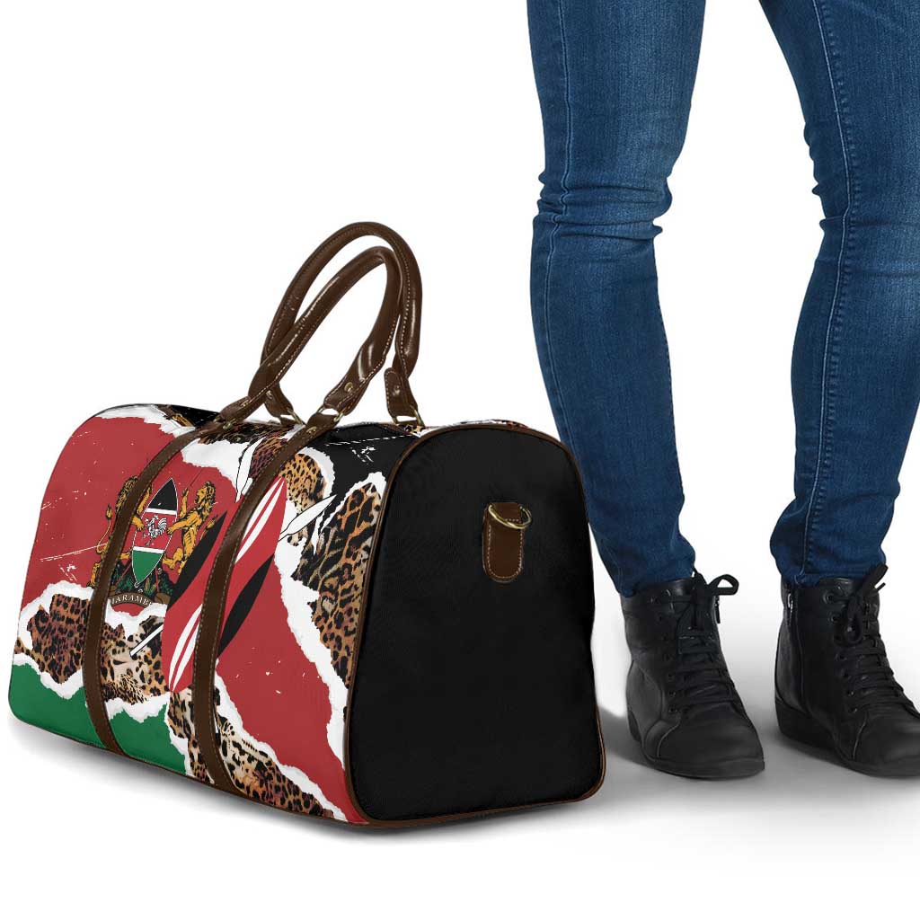 Kenya Grunge Travel Bag Mix Animal Skin Pattern - Wonder Print Shop