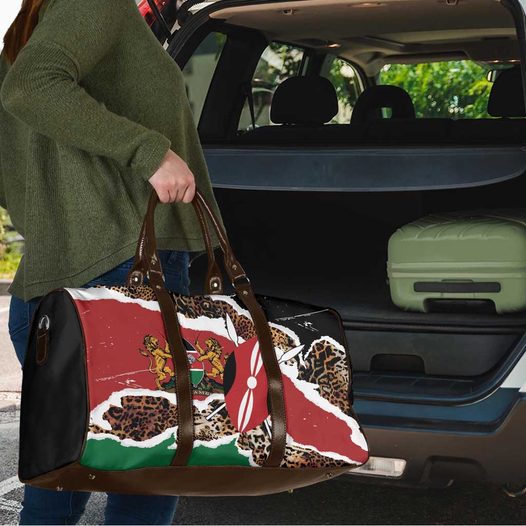 Kenya Grunge Travel Bag Mix Animal Skin Pattern - Wonder Print Shop