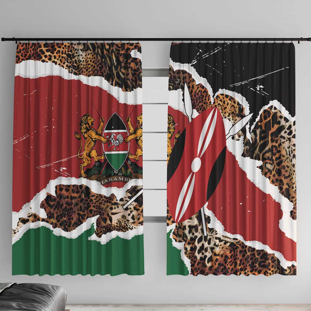 Kenya Grunge Window Curtain Mix Animal Skin Pattern - Wonder Print Shop