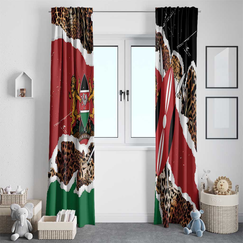Kenya Grunge Window Curtain Mix Animal Skin Pattern - Wonder Print Shop