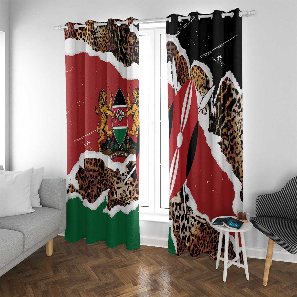 Kenya Grunge Window Curtain Mix Animal Skin Pattern - Wonder Print Shop