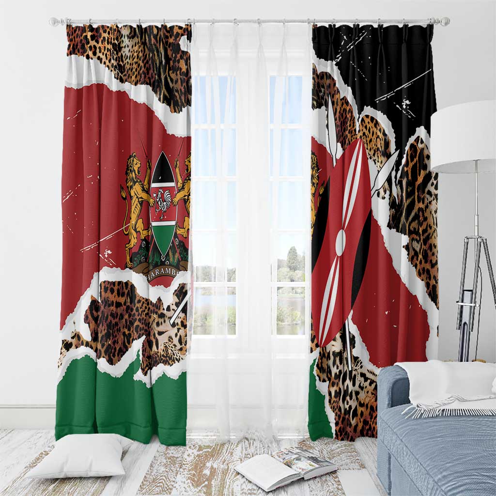 Kenya Grunge Window Curtain Mix Animal Skin Pattern - Wonder Print Shop