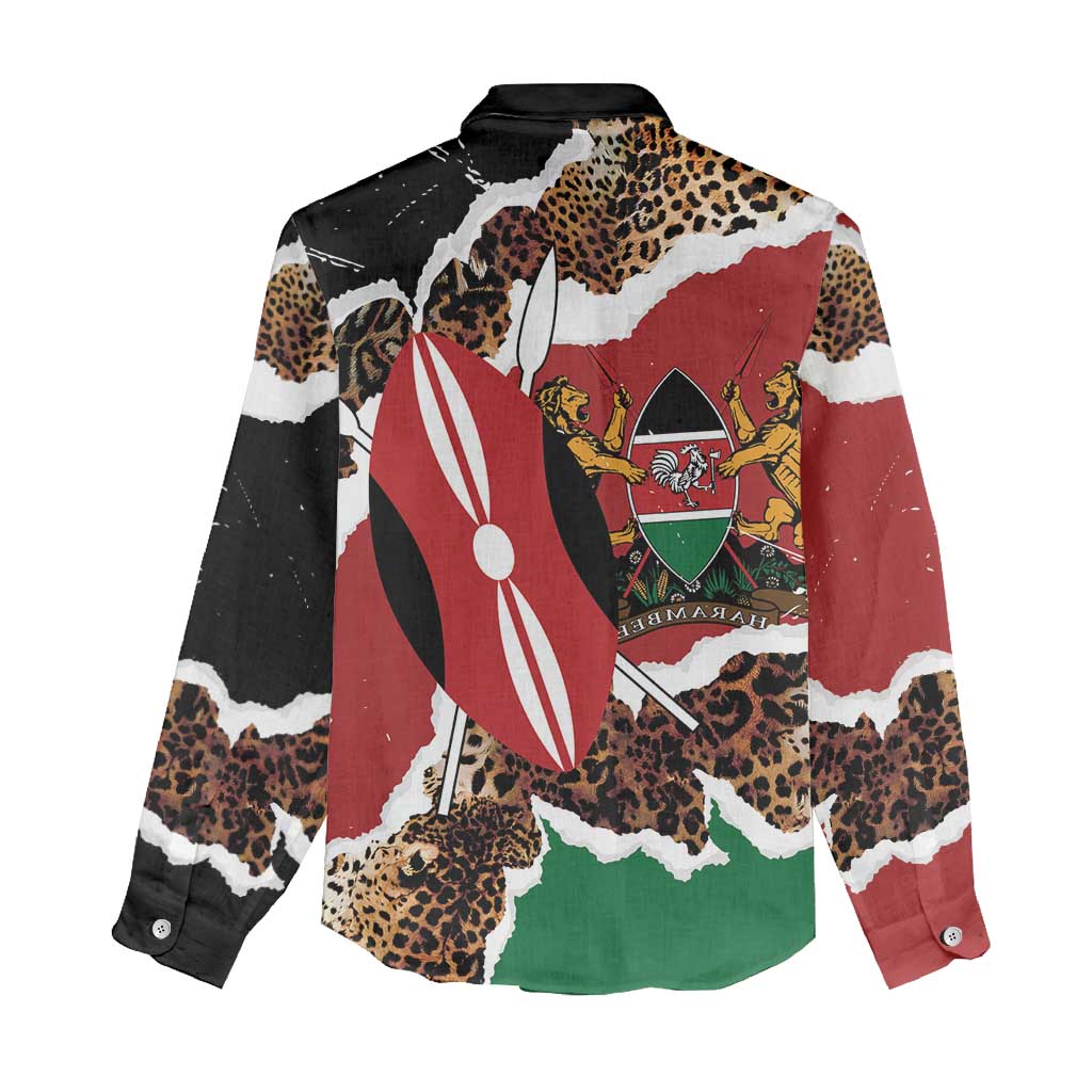 Kenya Grunge Women Casual Shirt Mix Animal Skin Pattern - Wonder Print Shop