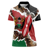 Kenya Grunge Women Polo Shirt Mix Animal Skin Pattern - Wonder Print Shop