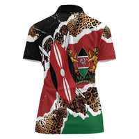 Kenya Grunge Women Polo Shirt Mix Animal Skin Pattern - Wonder Print Shop
