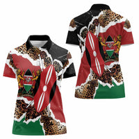 Kenya Grunge Women Polo Shirt Mix Animal Skin Pattern - Wonder Print Shop