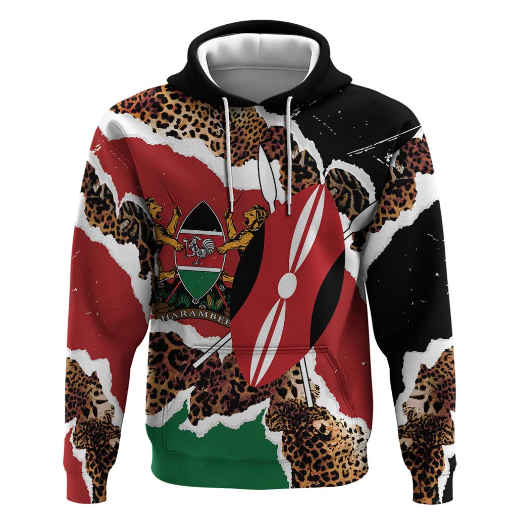 Kenya Grunge Zip Hoodie Mix Animal Skin Pattern - Wonder Print Shop