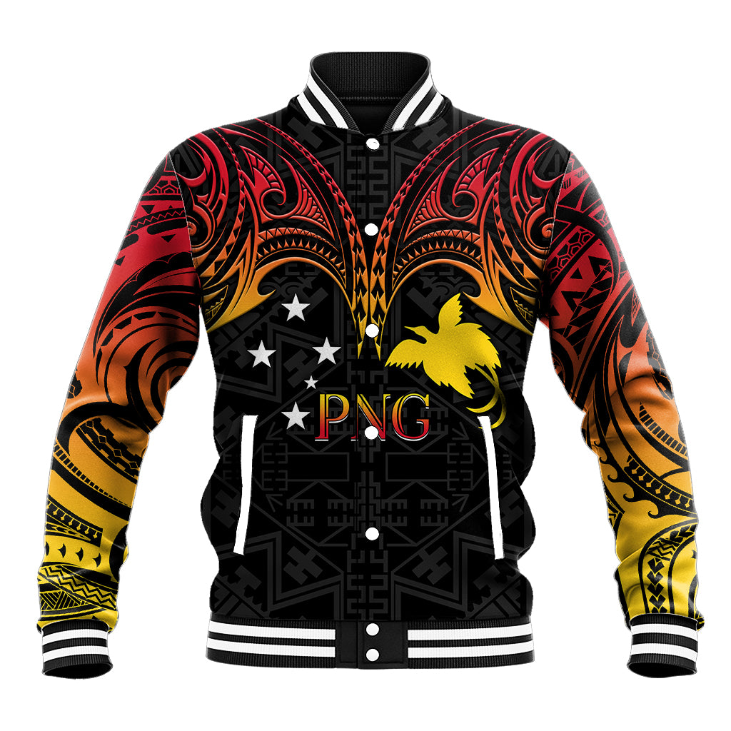 Papua New Guinea Baseball Jacket 48th Independence Anniversary Gradient LT7 - Wonder Print Shop