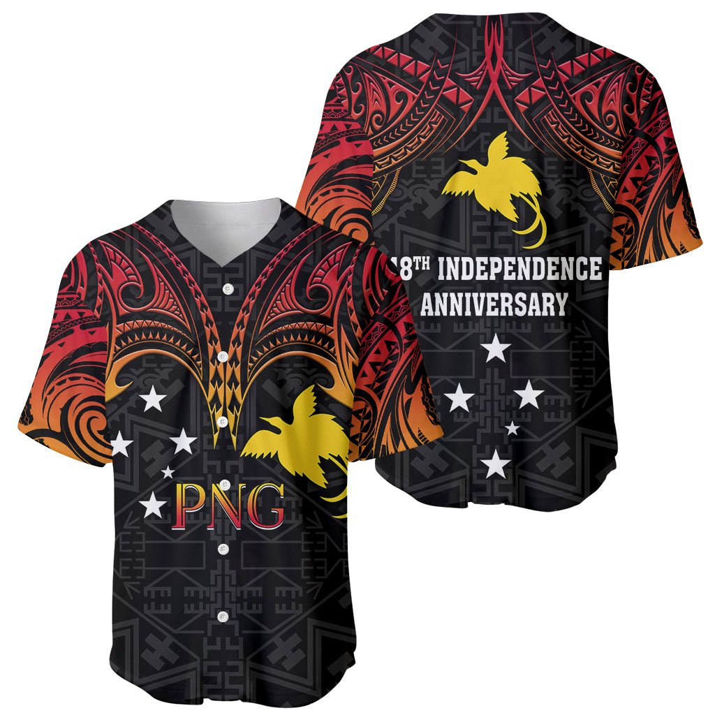 Papua New Guinea Baseball Jersey 48th Independence Anniversary Gradient LT7 - Wonder Print Shop