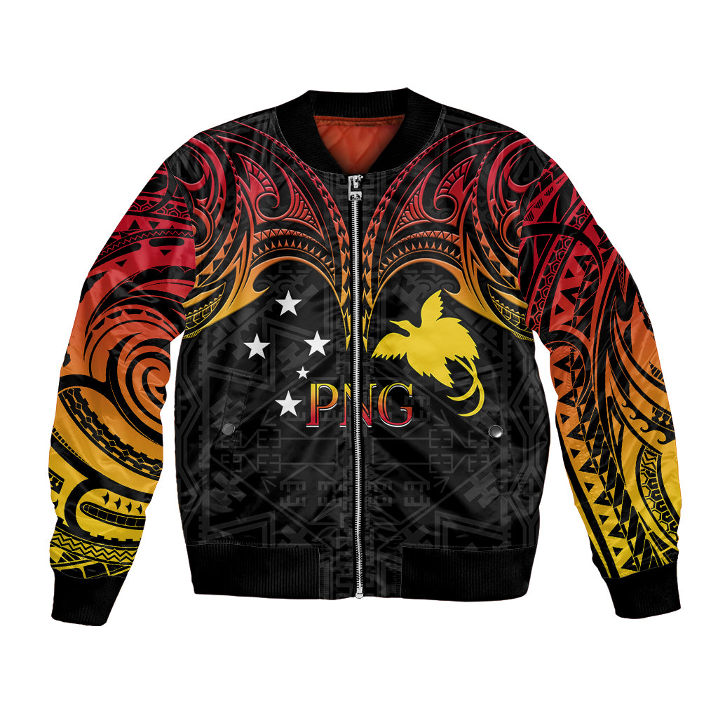 Papua New Guinea Bomber Jacket 48th Independence Anniversary Gradient LT7 - Wonder Print Shop
