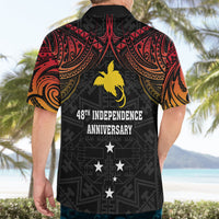 Papua New Guinea Hawaiian Shirt 48th Independence Anniversary Gradient - Wonder Print Shop