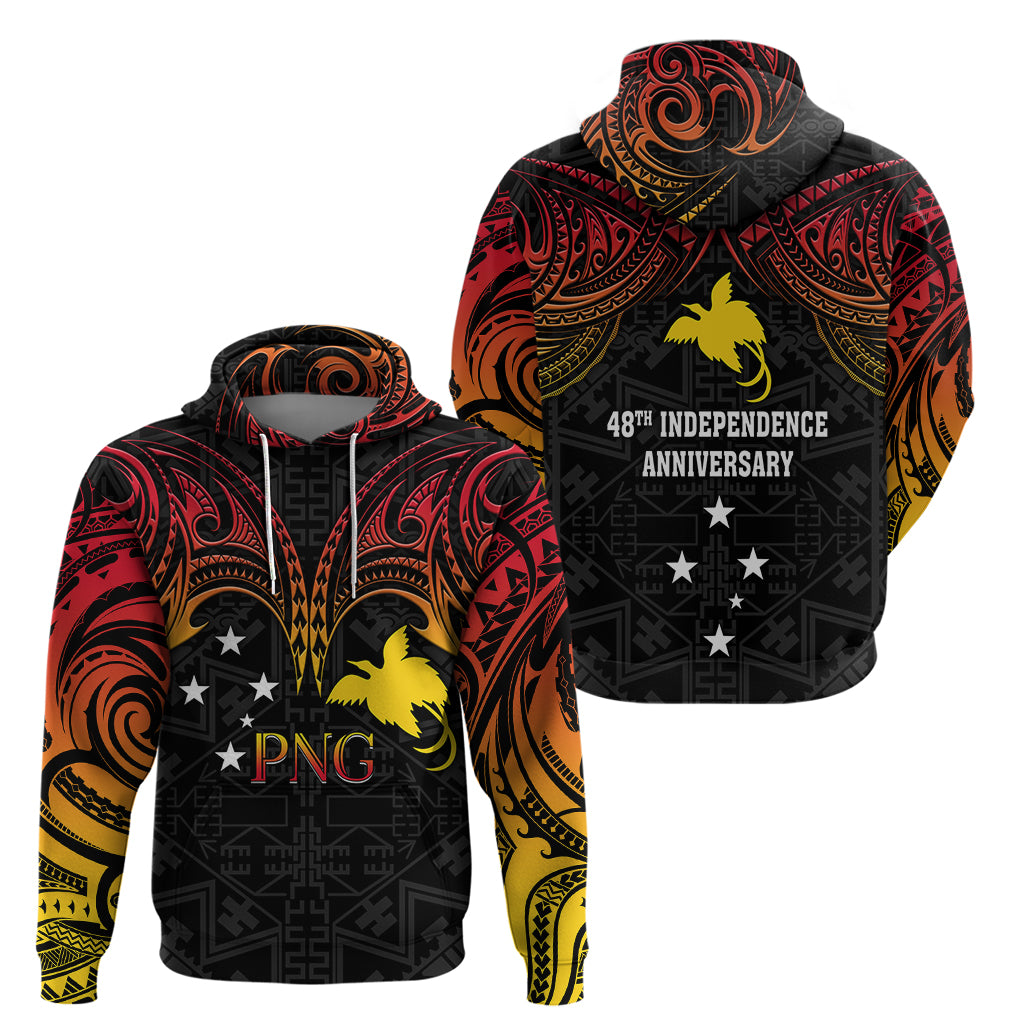 Papua New Guinea Hoodie 48th Independence Anniversary Gradient - Wonder Print Shop