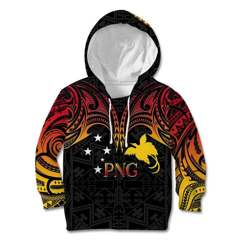 Papua New Guinea Kid Hoodie 48th Independence Anniversary Gradient - Wonder Print Shop